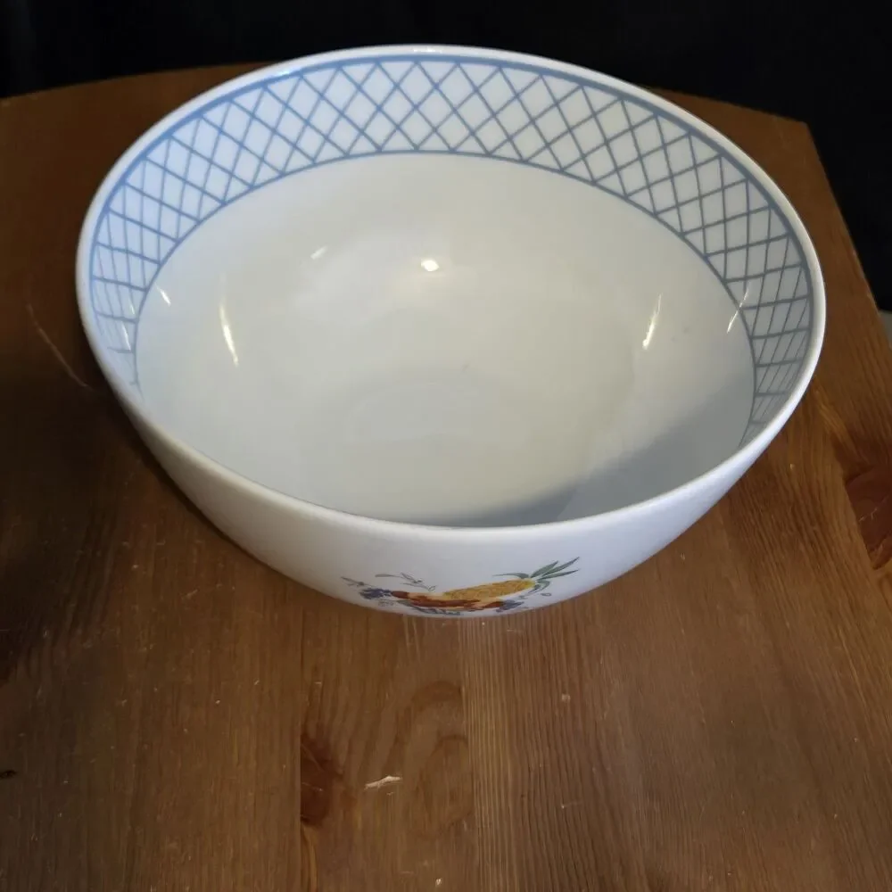 Large Vista Alegre Vitet By Vinot Serving Bowl, Portugal, Fine Porcelain, Rare